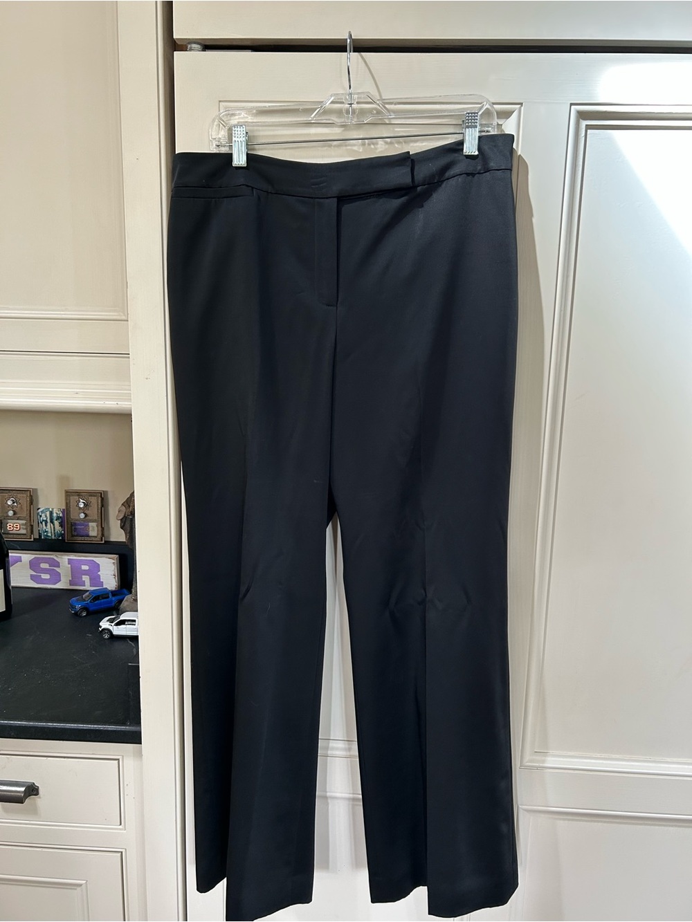 Black Women's Satin Pants - Classic Straight Leg Ann Taylor